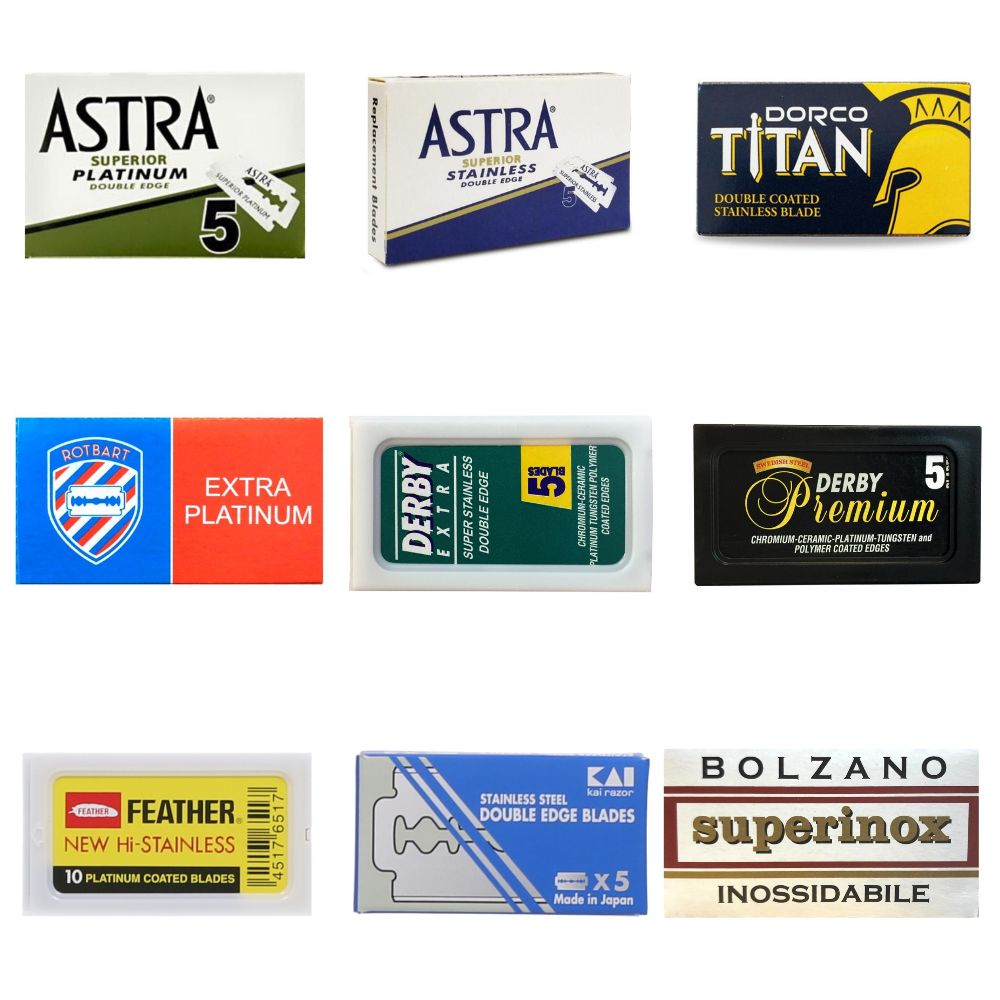 Double Edge Rasierklingen Probeset für Rasierhobel - 55 Rasierklingen
