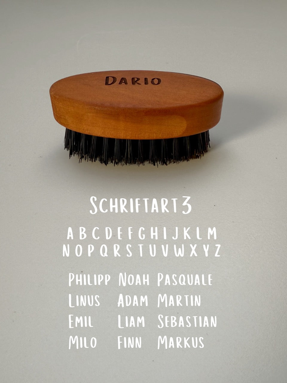 Bartpflegeset personalisiert mit Bartbürste und Proraso Bartöl