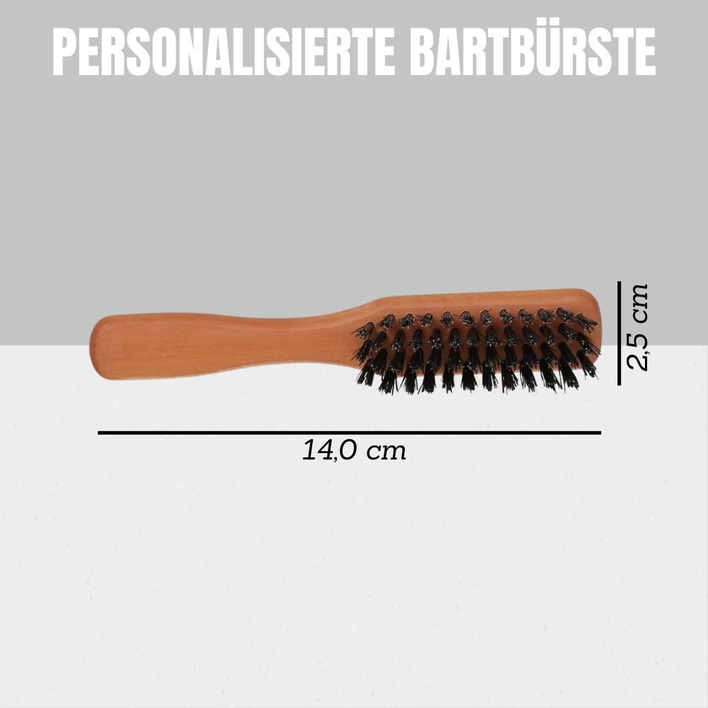 Personalisierte Bartbürste mit Gravur - mit Griff
