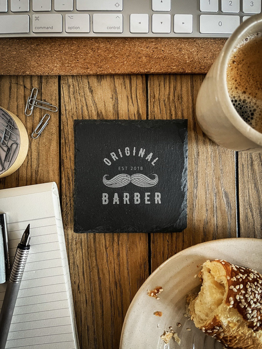 Schiefer-Untersetzer mit eigenem Logo / Design - B2B