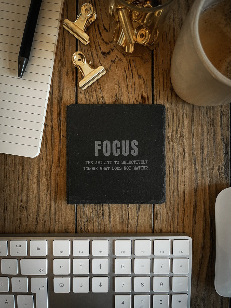 Motivation Untersetzer aus Schiefer FOCUS