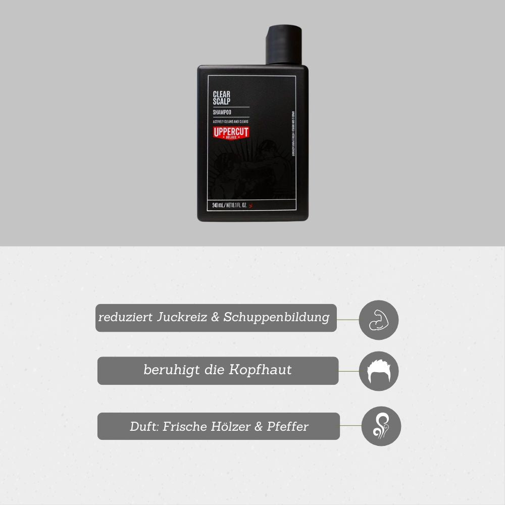 Uppercut Deluxe Clear Scalp Shampoo 240ml