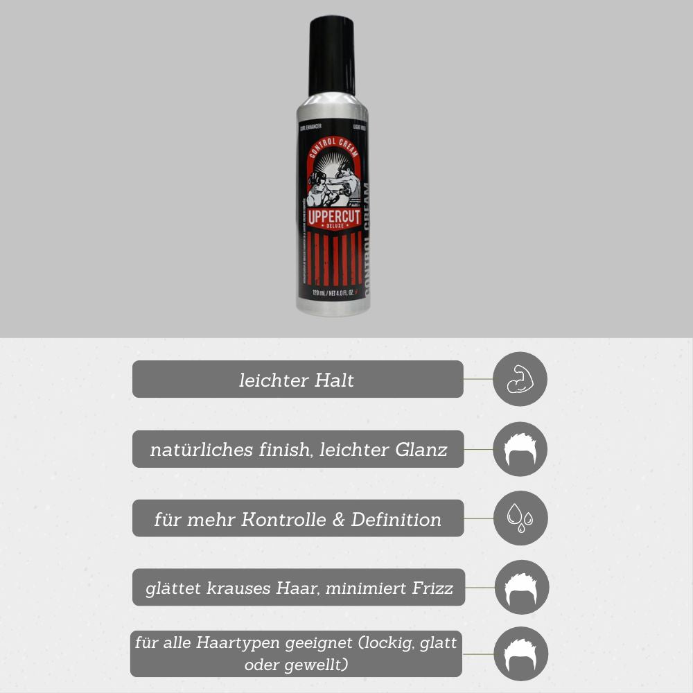 Infografik Uppercut Deluxe Control Cream