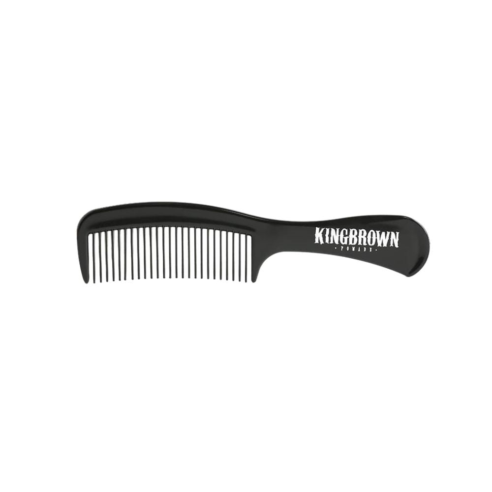 King Brown Handle Comb Black- Griffkamm