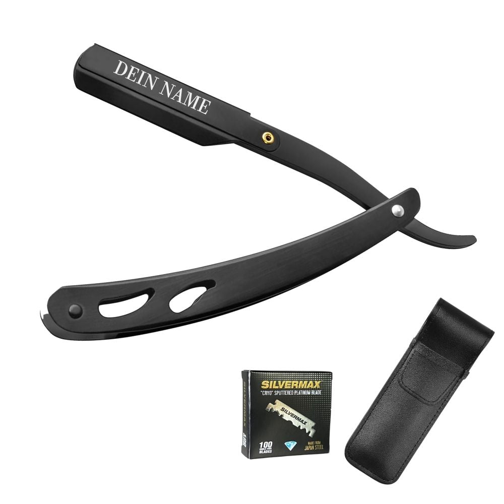 Personalisiertes Rasiermesser mit Gravur – Edelstahl Barber Messer mit Wechselklinge