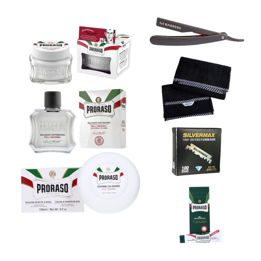 Proraso Nassrasur-Set (7-tlg.) weiß