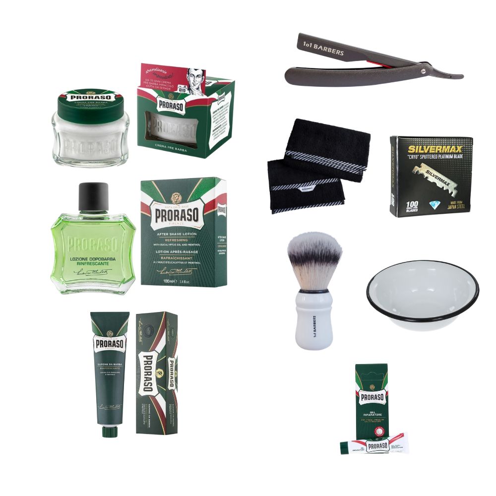 Proraso Nassrasur-Set (9-tlg.) grün