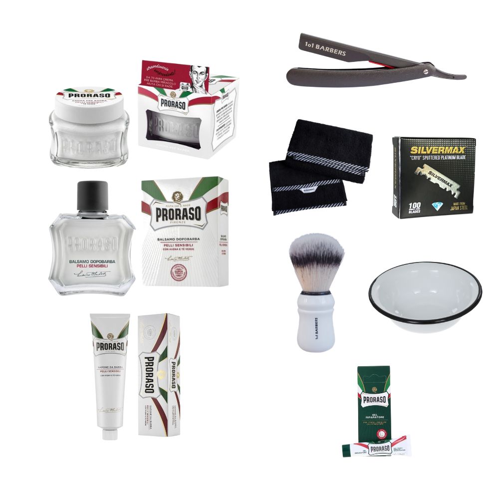 Proraso Nassrasur-Set (9-tlg.) weiß