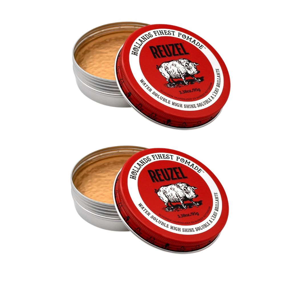 Reuzel Pomade Rot - Red Water Soluble High Sheen 95g – 2er & 3er Set