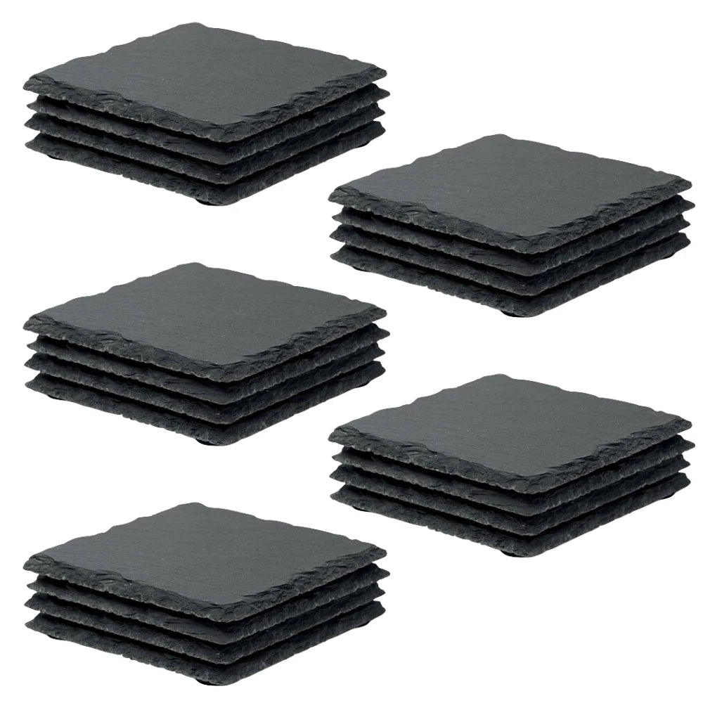 Schiefer Untersetzer 10x10cm - 4er/8er/12er/16er Set