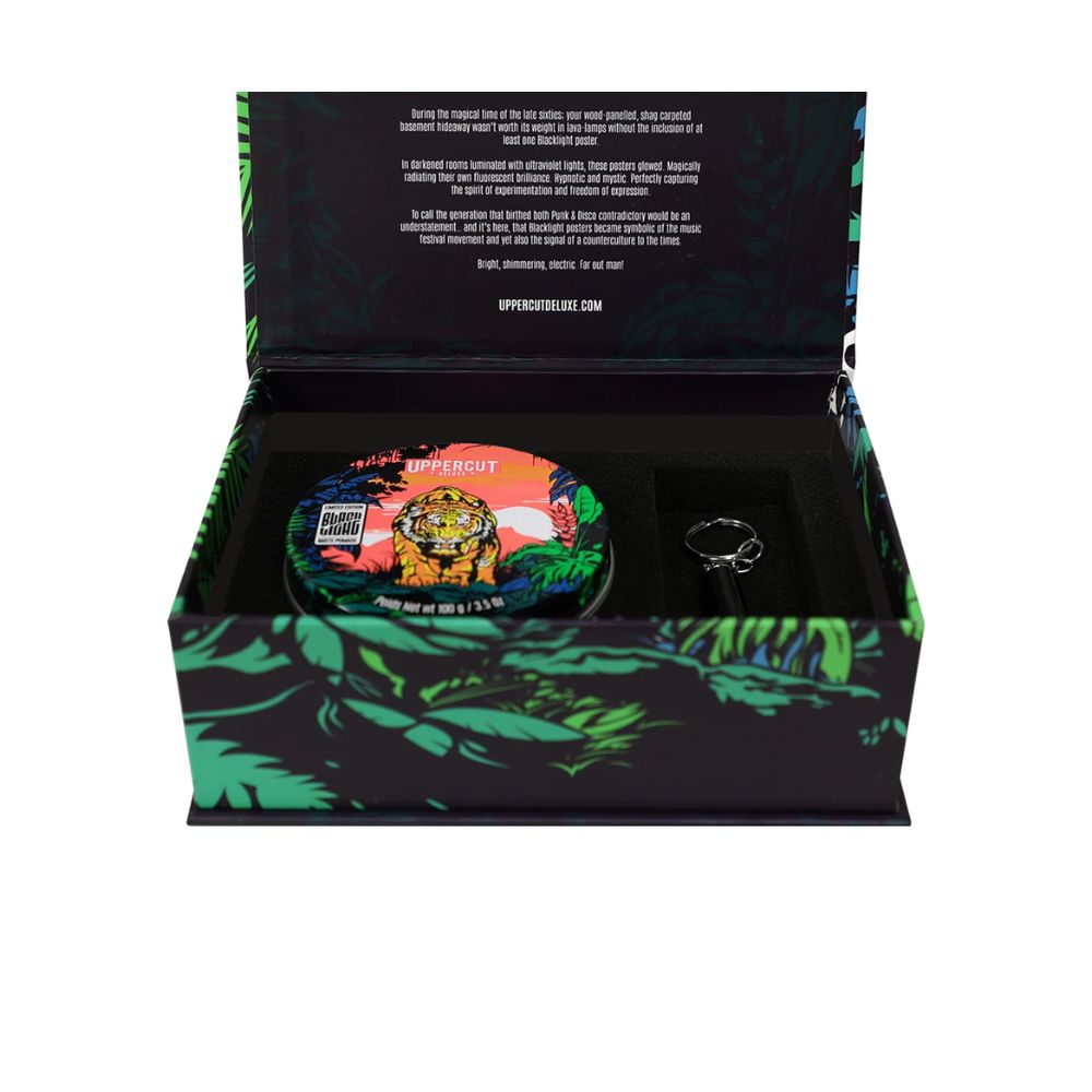 Uppercut Deluxe - Matte Pomade BLACK LIGHT LIMITED EDITION 100g | Collectors Kit