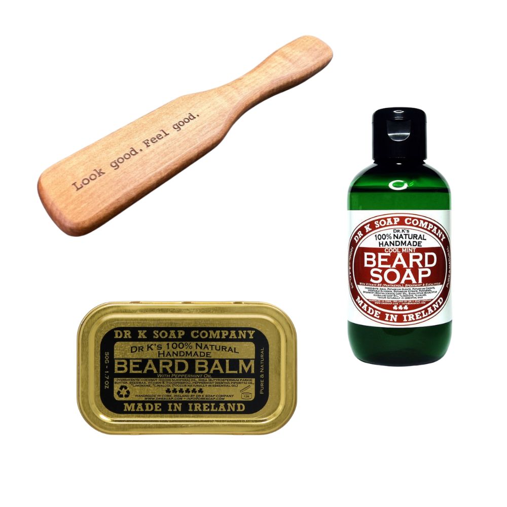 DR K SOAP COMPANY Bartpflegeset Cool Mint mit Bartbürste