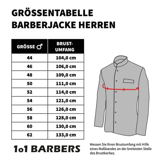 1o1BARBERS Jacke langarm weiß