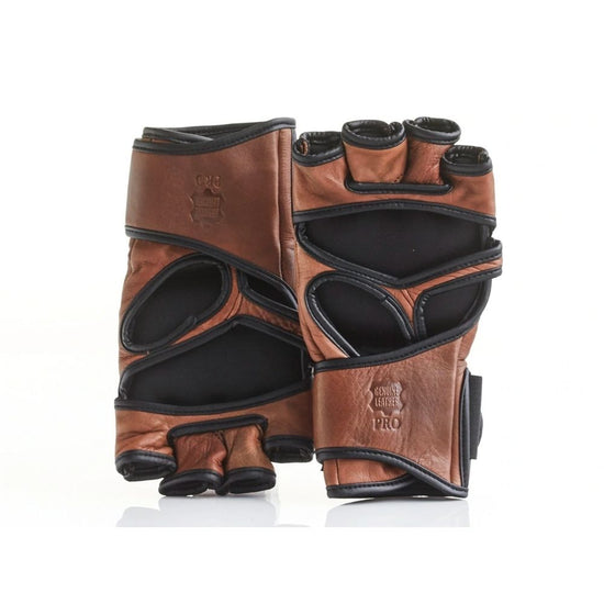 RETRO Heritage - Braune MMA Handschuhe aus Leder