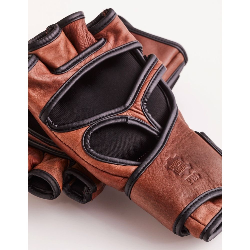 RETRO Heritage - Braune MMA Handschuhe aus Leder