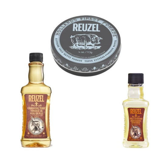 Reuzel Haarstyling-Bundle - Pomade, Grooming Tonic & Shampoo | verschiedene Sets