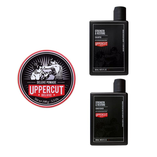 Uppercut Deluxe - Pomade, Shampoo & Conditioner Bundle | verschiedene Sets